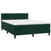 Image de vidaXL Sommier à lattes de lit et matelas Vert foncé 140x200cm Velours