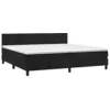 Image de vidaXL Sommier à lattes de lit et matelas Noir 200x200 cm Velours