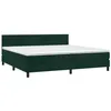 Image de vidaXL Sommier à lattes de lit et matelas Vert foncé 200x200cm Velours