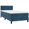 Image de vidaXL Sommier à lattes de lit avec matelas Bleu foncé 100x200 cm