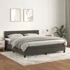 Image de vidaXL Sommier à lattes de lit et matelas Gris foncé 160x200cm Velours