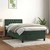 Image de vidaXL Sommier à lattes de lit avec matelas Vert foncé 90x190 cm