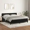 Image de vidaXL Sommier à lattes de lit et matelas Noir 160x200 cm Velours