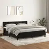 Image de vidaXL Sommier à lattes de lit avec matelas Noir 180x200 cm Velours