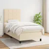 Image de vidaXL Sommier à lattes de lit avec matelas Crème 80x200 cm Tissu