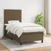 Image de vidaXL Sommier à lattes de lit avec matelas Marron foncé 100x200 cm
