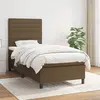 Image de vidaXL Sommier à lattes de lit avec matelas Marron foncé 80x200 cm