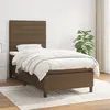 Image de vidaXL Sommier à lattes de lit avec matelas Marron foncé 100x200 cm