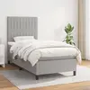 Image de vidaXL Sommier à lattes de lit avec matelas Gris clair 80x200 cm Tissu