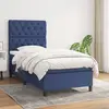 Image de vidaXL Sommier à lattes de lit avec matelas Bleu 80x200 cm Tissu