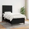 Image de vidaXL Sommier à lattes de lit et matelas Noir 80x200 cm Tissu