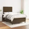 Image de vidaXL Sommier à lattes de lit avec matelas Marron foncé 120x200 cm
