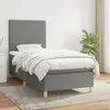 Image de vidaXL Sommier à lattes de lit avec matelas Gris foncé 80x200 cm Tissu