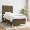 Image de vidaXL Sommier à lattes de lit avec matelas Marron foncé 90x190 cm