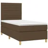 Image de vidaXL Sommier à lattes de lit avec matelas Marron foncé 90x190 cm