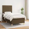 Image de vidaXL Sommier à lattes de lit avec matelas Marron foncé 80x200 cm