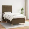 Image de vidaXL Sommier à lattes de lit avec matelas Marron foncé 90x200 cm