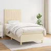 Image de vidaXL Sommier à lattes de lit avec matelas Crème 90x200 cm Tissu