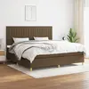 Image de vidaXL Sommier à lattes de lit avec matelas Marron foncé 200x200 cm
