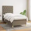 Image de vidaXL Sommier à lattes de lit avec matelas Taupe 80x200 cm Tissu