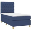 Image de vidaXL Sommier à lattes de lit avec matelas Bleu 80x200 cm Tissu