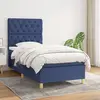 Image de vidaXL Sommier à lattes de lit avec matelas Bleu 80x200 cm Tissu