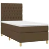 Image de vidaXL Sommier à lattes de lit avec matelas Marron foncé 90x190 cm