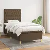 Image de vidaXL Sommier à lattes de lit avec matelas Marron foncé 90x190 cm