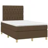 Image de vidaXL Sommier à lattes de lit avec matelas Marron foncé 120x200 cm