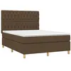 Image de vidaXL Sommier à lattes de lit avec matelas Marron foncé 140x200 cm