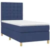 Image de vidaXL Sommier à lattes de lit avec matelas Bleu 80x200 cm Tissu