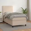 Image de vidaXL Sommier à lattes de lit avec matelas Cappuccino 90x190 cm