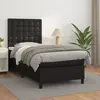Image de vidaXL Sommier à lattes de lit avec matelas Noir 90x200 cm Similicuir