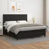 Image de vidaXL Sommier à lattes de lit avec matelas Noir 160x200 cm