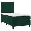 Image de vidaXL Sommier à lattes de lit et matelas Vert foncé 80x200 cm Velours