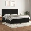 Image de vidaXL Sommier à lattes de lit et matelas Noir 200x200 cm Velours