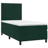 Image de vidaXL Sommier à lattes de lit et matelas Vert foncé 80x200 cm Velours