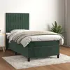Image de vidaXL Sommier à lattes de lit avec matelas Vert foncé 90x190 cm