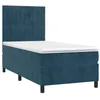 Image de vidaXL Sommier à lattes de lit avec matelas Bleu foncé 90x200 cm