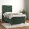 Image de vidaXL Sommier à lattes de lit avec matelas Vert foncé 90x190 cm