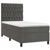 Image de vidaXL Sommier à lattes de lit avec matelas Gris foncé 100x200 cm