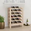 Image de vidaXL Casier à vin 61,5x30x82 cm Bois de pin massif