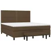 Image de vidaXL Sommier à lattes de lit avec matelas Marron foncé 180x200 cm