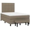Image de vidaXL Sommier à lattes de lit avec matelas Taupe 120x200 cm Tissu