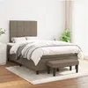 Image de vidaXL Sommier à lattes de lit avec matelas Taupe 120x200 cm Tissu