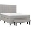 Image de vidaXL Sommier à lattes de lit avec matelas Gris clair 140x190cm Tissu