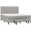 Image de vidaXL Sommier à lattes de lit avec matelas Gris clair 180x200cm Tissu