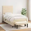 Image de vidaXL Sommier à lattes de lit avec matelas Crème 80x200 cm Tissu