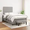 Image de vidaXL Sommier à lattes de lit avec matelas Gris clair 120x200cm Tissu