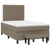 Image de vidaXL Sommier à lattes de lit avec matelas Taupe 120x200 cm Tissu